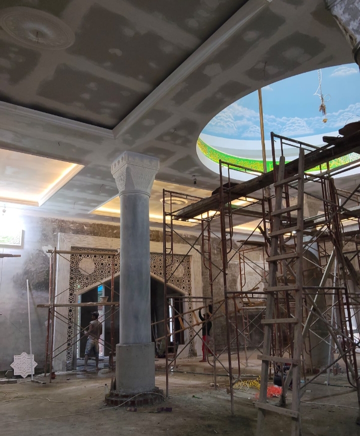 Proses pembangunan masjid Baiturrahman