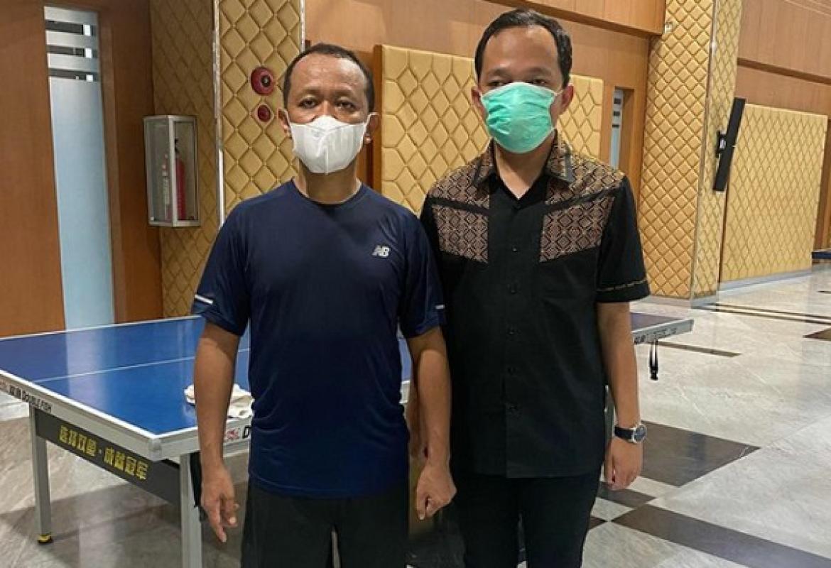 Yoga bersama Menteri BKPM Bahlil Lahadalia yang juga mantan Ketum BPP HIPMI