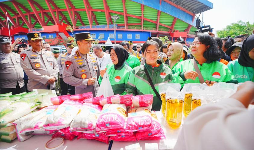 Pimpin Apel Ojol di Jatim, Kapolri Pastikan Komitmen Bermitra Jaga Kamtibmas Kondusif