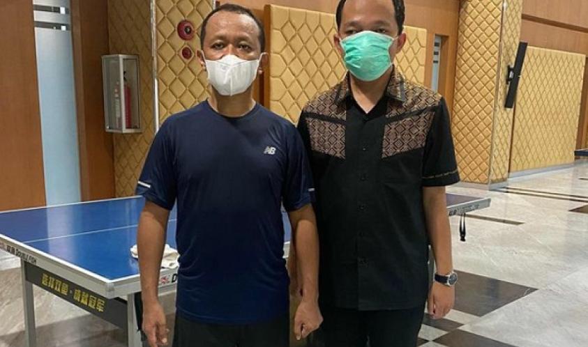 Yoga bersama Menteri BKPM Bahlil Lahadalia yang juga mantan Ketum BPP HIPMI